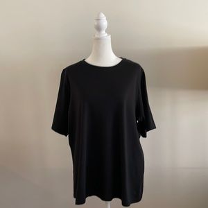 Isaac Mizrahi Black Pima Cotton T-Shirt